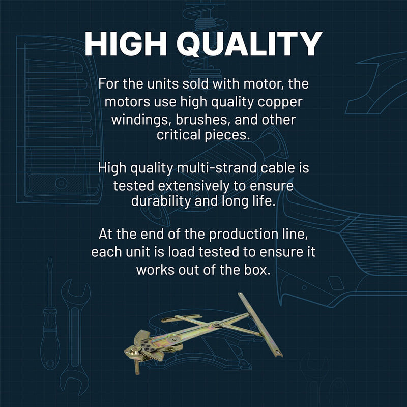 DURAFORCE Manual Window Regulator For 1979-1983 Toyota Pickup Front Left Manual Crank Type