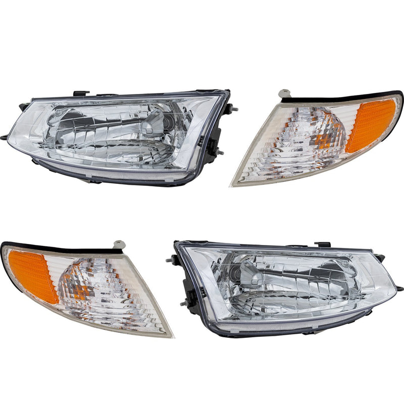 DURAFORCE Headlight Corner Light Kit For 1999-2001 Toyota Solara Left and Right With Bulb