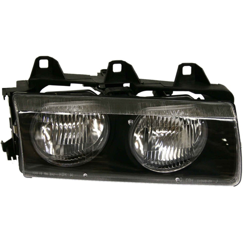 DURAFORCE Driver and Passenger Side Headlight For BMW 328i 1996-1999 Halogen with Bulb(s)