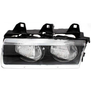 DURAFORCE Driver and Passenger Side Headlight For BMW 328i 1996-1999 Halogen with Bulb(s)