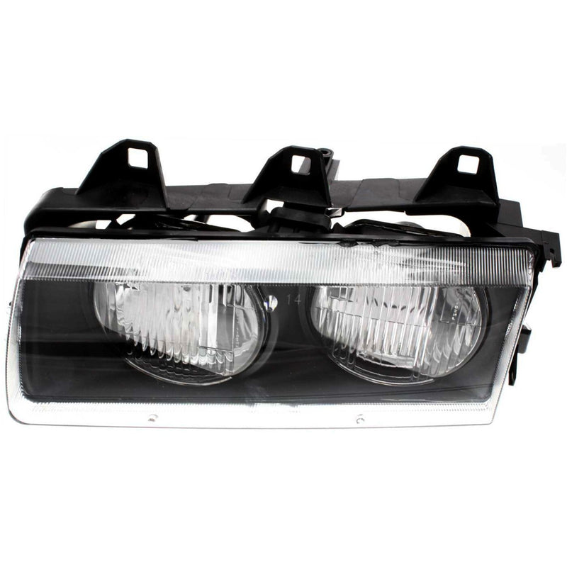 DURAFORCE Driver and Passenger Side Headlight For BMW 328i 1996-1999 Halogen with Bulb(s)