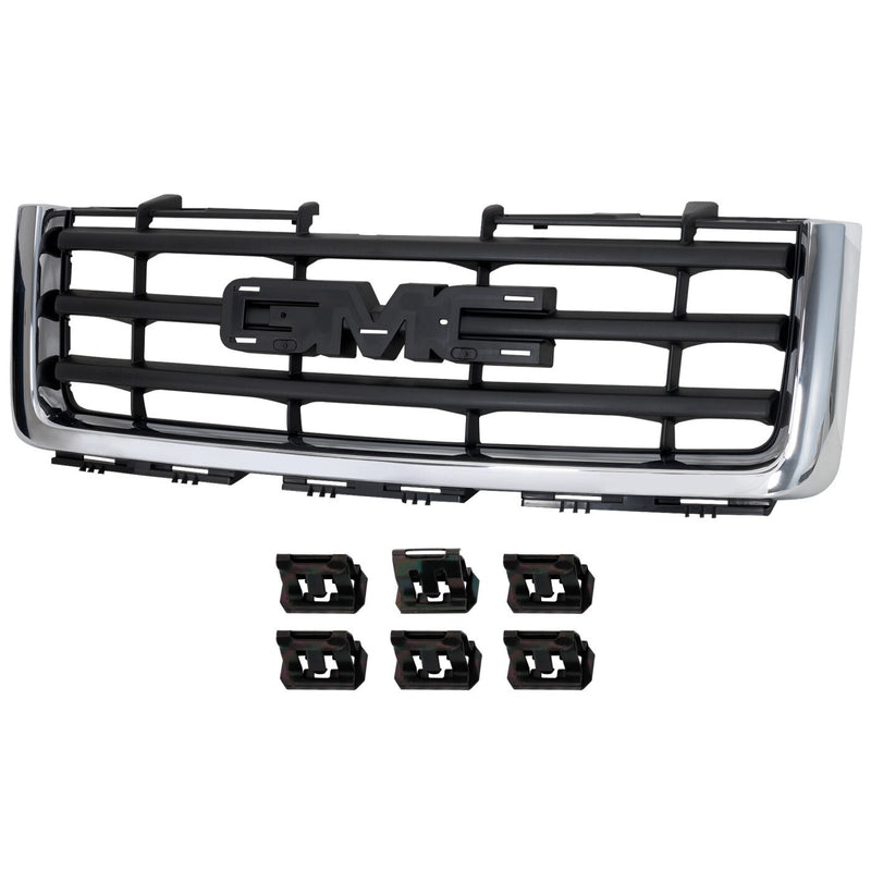 DURAFORCE Grille Assembly For 2007-2013 GMC Sierra 1500 Chrome Shell With Emblem Provision