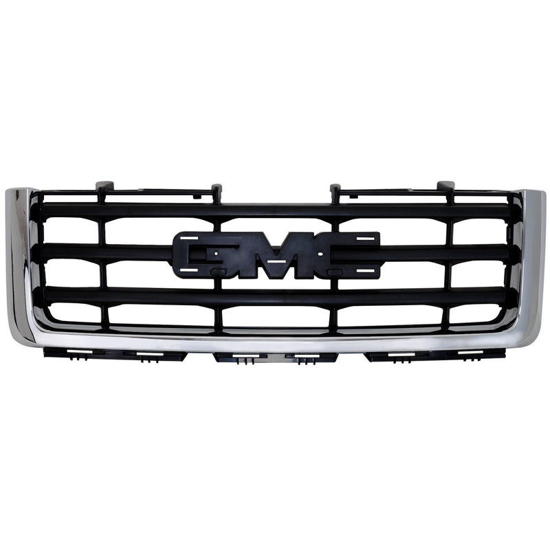 DURAFORCE Grille Assembly For 2007-2013 GMC Sierra 1500 Chrome Shell With Emblem Provision
