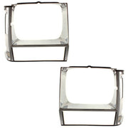 DURAFORCE Head light Headlight Doors Headlamp Bezels Set of 2 Driver & Passenger Pair