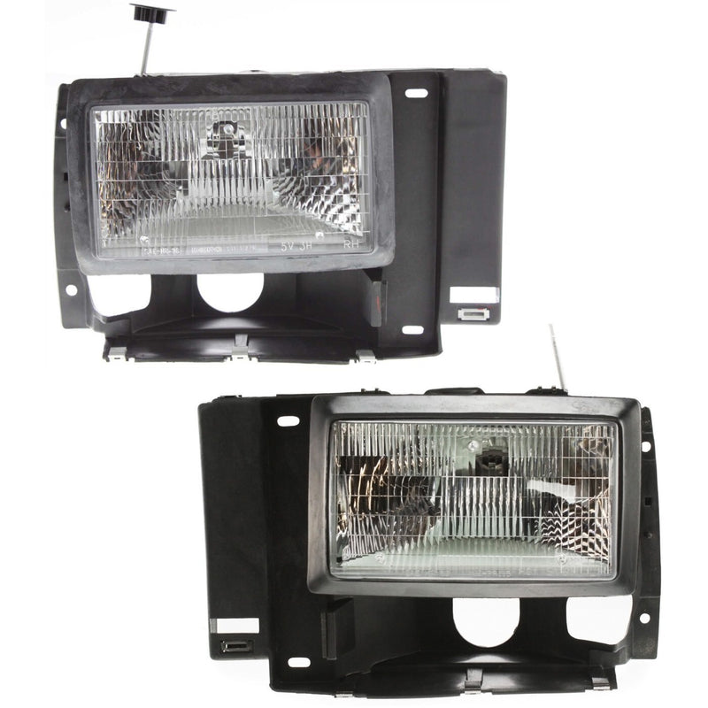DURAFORCE Driver and Passenger Side Headlights For Ford Ranger 1989-1992 Halogen w/ Bulb/s