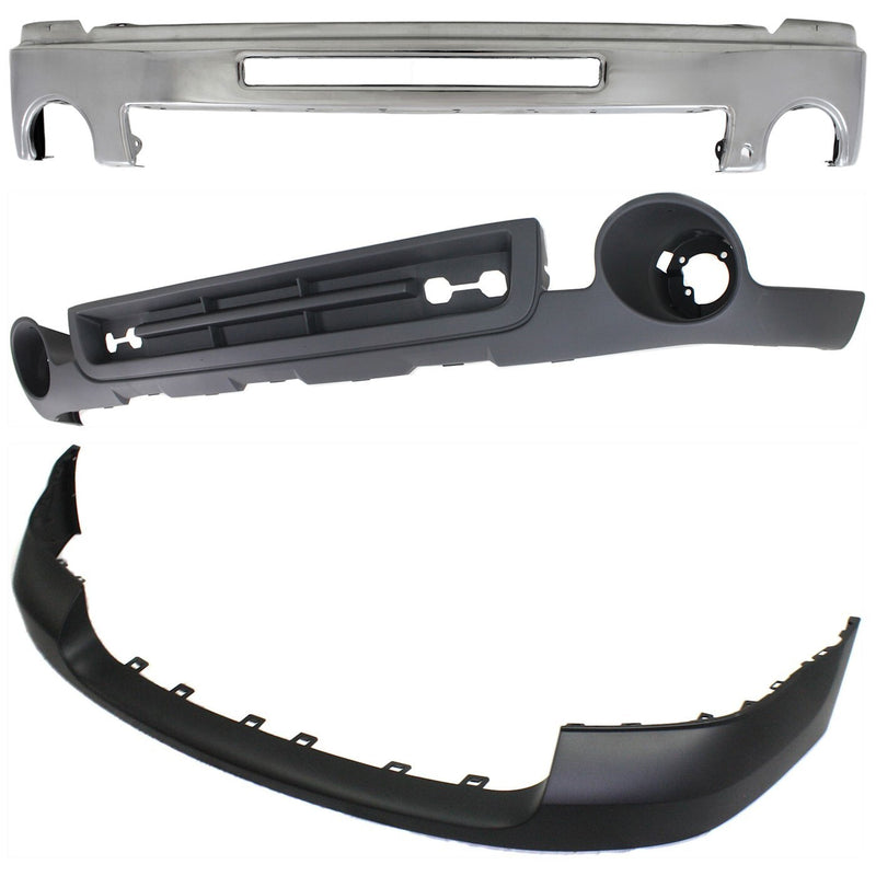 DURAFORCE Bumper Face Bars for GMC Sierra 3500 HD 2500 Heavy Duty 2007-2010