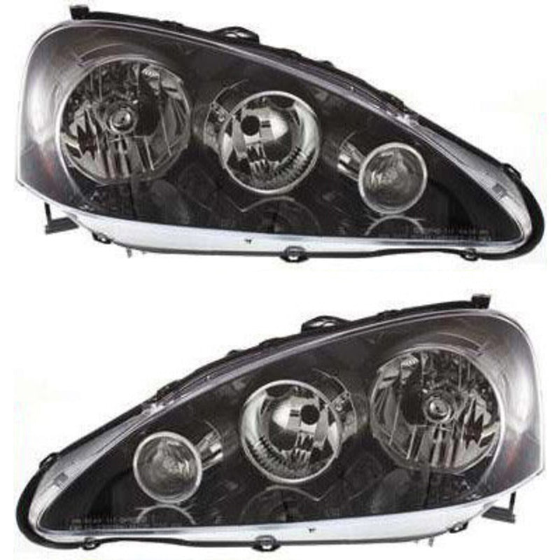 DURAFORCE Driver and Passenger Side Headlight For Acura RSX 2005-2006 Halogen
