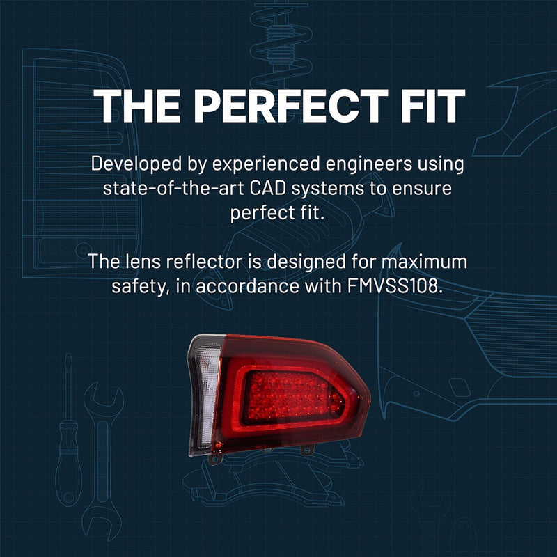 DURAFORCE Tail Light Passenger Right Side Outer For 2007-2012 GMC Acadia