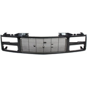 DURAFORCE Grille For 88-99 GMC K1500 C1500 Black Plastic Fits Models with Dual Headlight