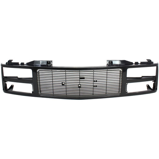 DURAFORCE Grille For 88-99 GMC K1500 C1500 Black Plastic Fits Models with Dual Headlight