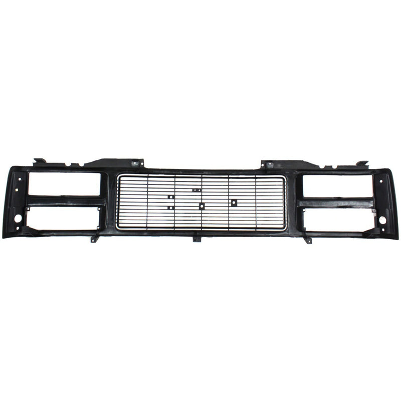 DURAFORCE Grille For 88-99 GMC K1500 C1500 Black Plastic Fits Models with Dual Headlight