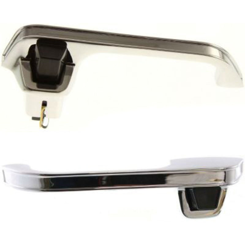 DURAFORCE Exterior Door Handle For 78-86 Chevrolet C10 87 R10 Set of 2 Front Chrome Metal