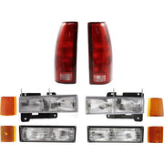 DURAFORCE Headlight Kit For 1994-1998 GMC C1500 K1500 Suburban with Tail Light