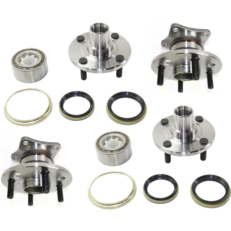 DURAFORCE Wheel Hubs For 1993-2002 Toyota Corolla Front & Rear FWD With Bearing