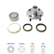 DURAFORCE Wheel Hubs For 1993-2002 Toyota Corolla Front & Rear FWD With Bearing