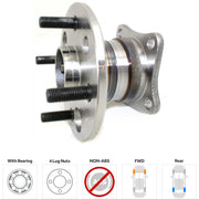 DURAFORCE Wheel Hubs For 1993-2002 Toyota Corolla Front & Rear FWD With Bearing