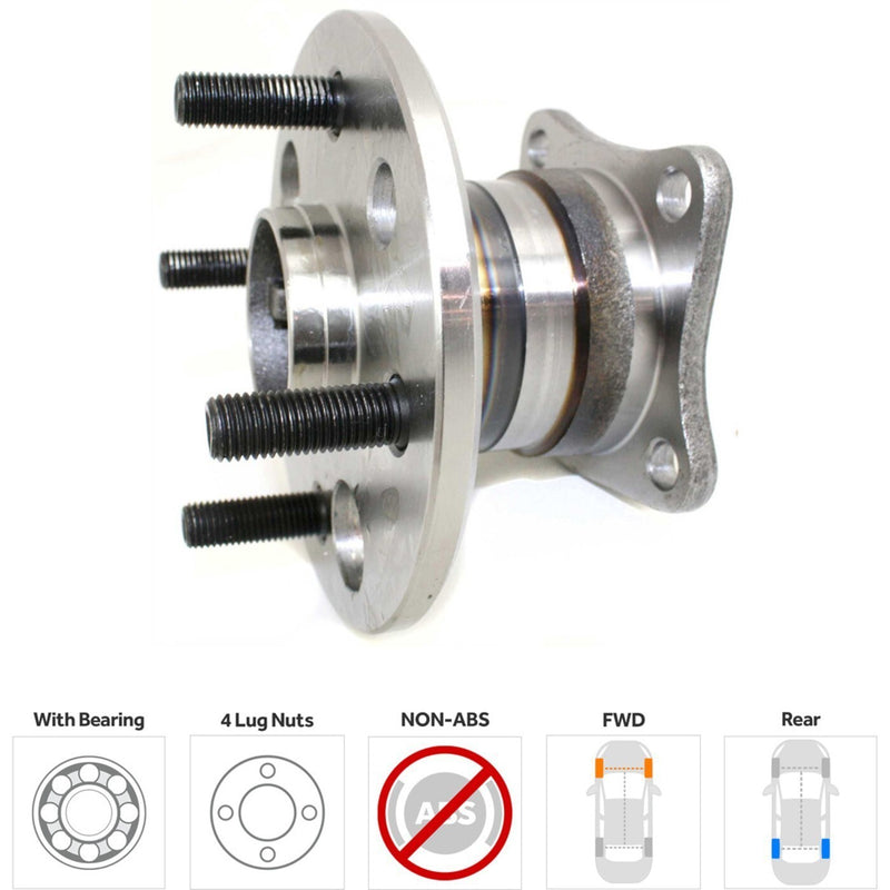 DURAFORCE Wheel Hubs For 1993-2002 Toyota Corolla Front & Rear FWD With Bearing