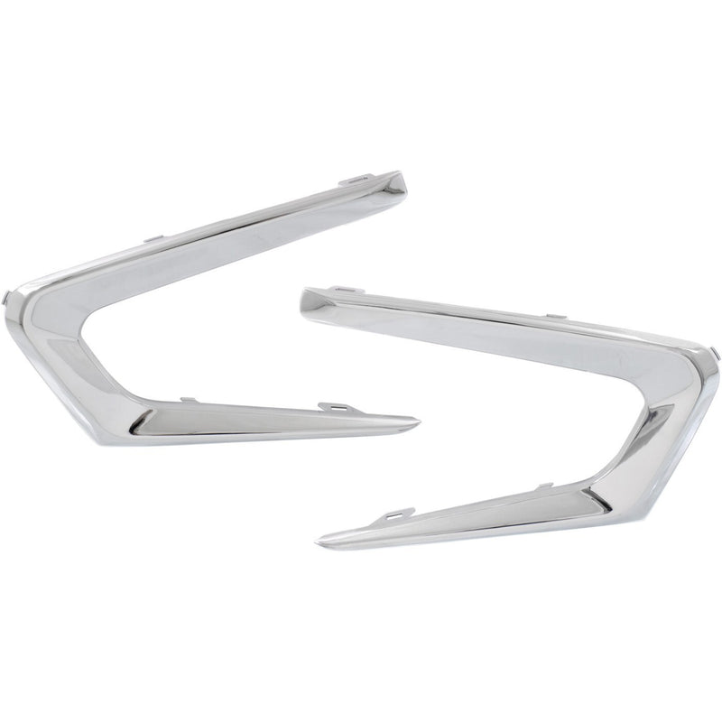 DURAFORCE Front Bumper Trim Set For 2016-2018 Chevrolet Malibu Chrome 23478376 23478375