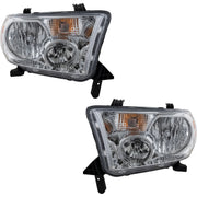 DURAFORCE Headlight Set For 2007-2013 Toyota Tundra 2008-2016 Sequoia LH RH w/ bulb