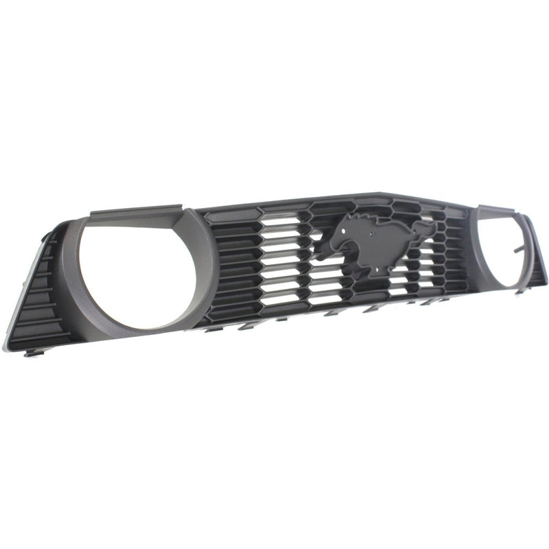 DURAFORCE Grille For 2010-2012 Ford Mustang Textured Gray Plastic
