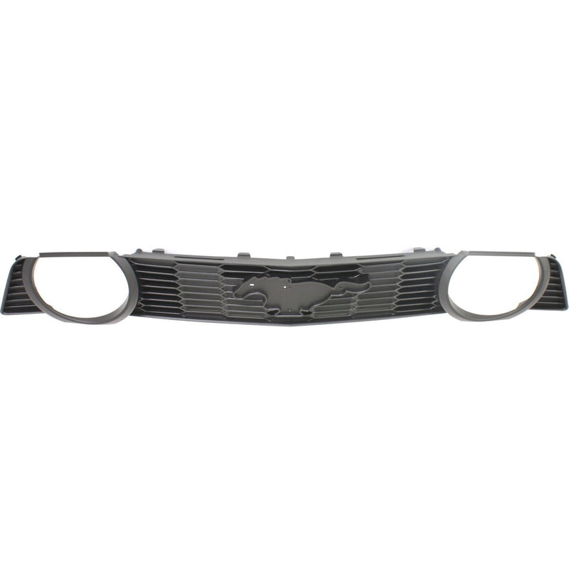 DURAFORCE Grille For 2010-2012 Ford Mustang Textured Gray Plastic