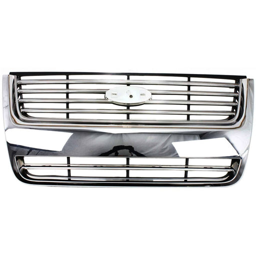 DURAFORCE Grille For 2006-2010 Ford Explorer Chrome Shell w/ Black Insert Plastic