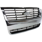DURAFORCE Grille For 2006-2010 Ford Explorer Chrome Shell w/ Black Insert Plastic