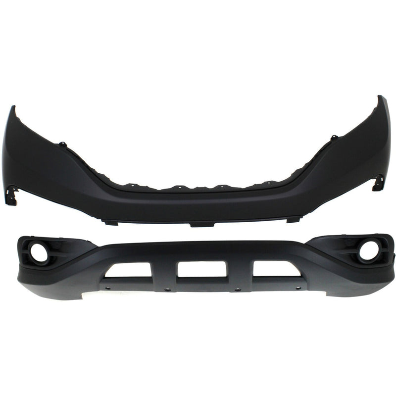 DURAFORCE CAPA Front Lower and Upper Bumper Cover For 2012-2014 Honda CR-V EX EX-L Touring