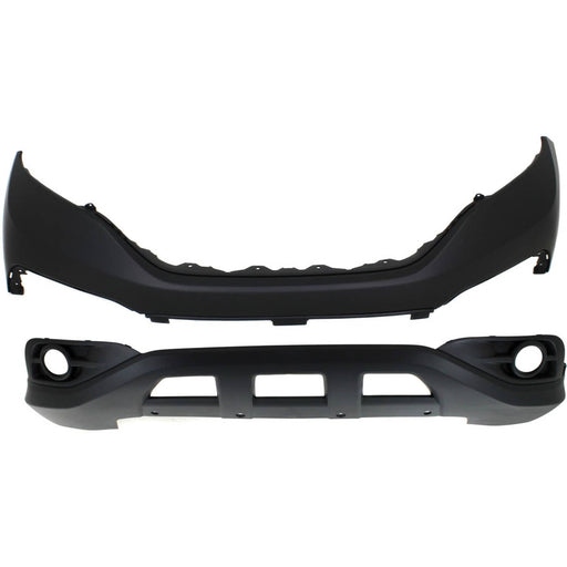 DURAFORCE CAPA Front Lower and Upper Bumper Cover For 2012-2014 Honda CR-V EX EX-L Touring