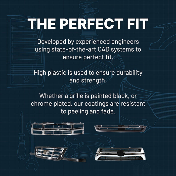 DURAFORCE Grille For 96-98 Toyota 4Runner Gray Plastic