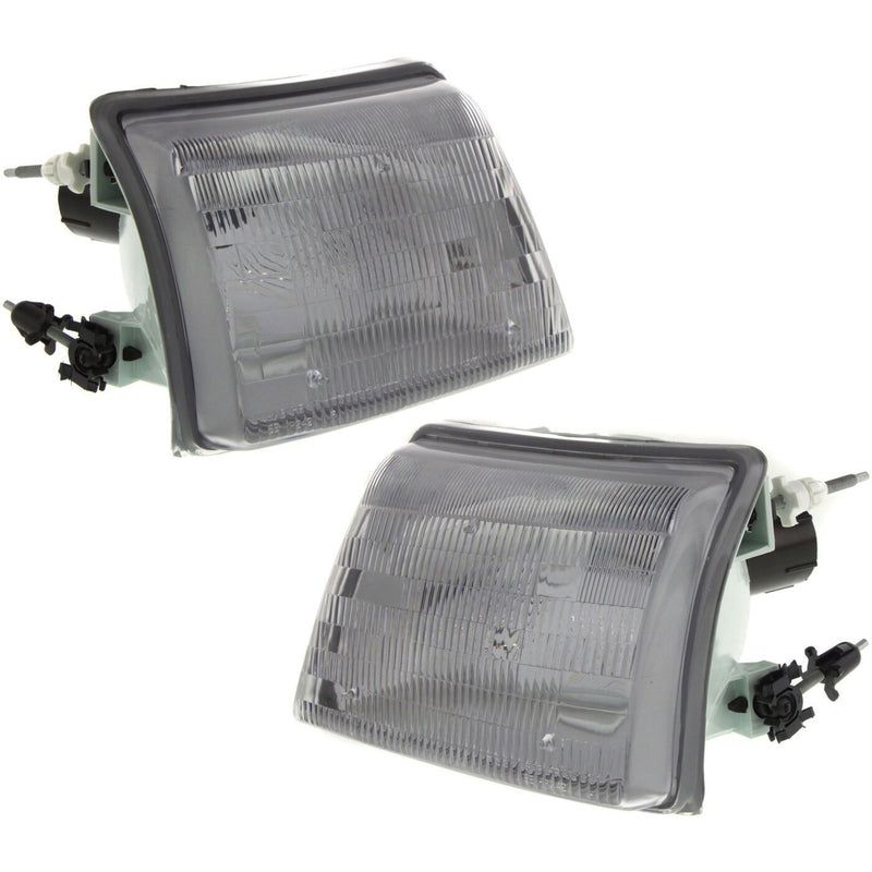 DURAFORCE Left & Right Headlights For Ford Ranger 1998-2000 Halogen w/ Bulbs Splash XL XLT