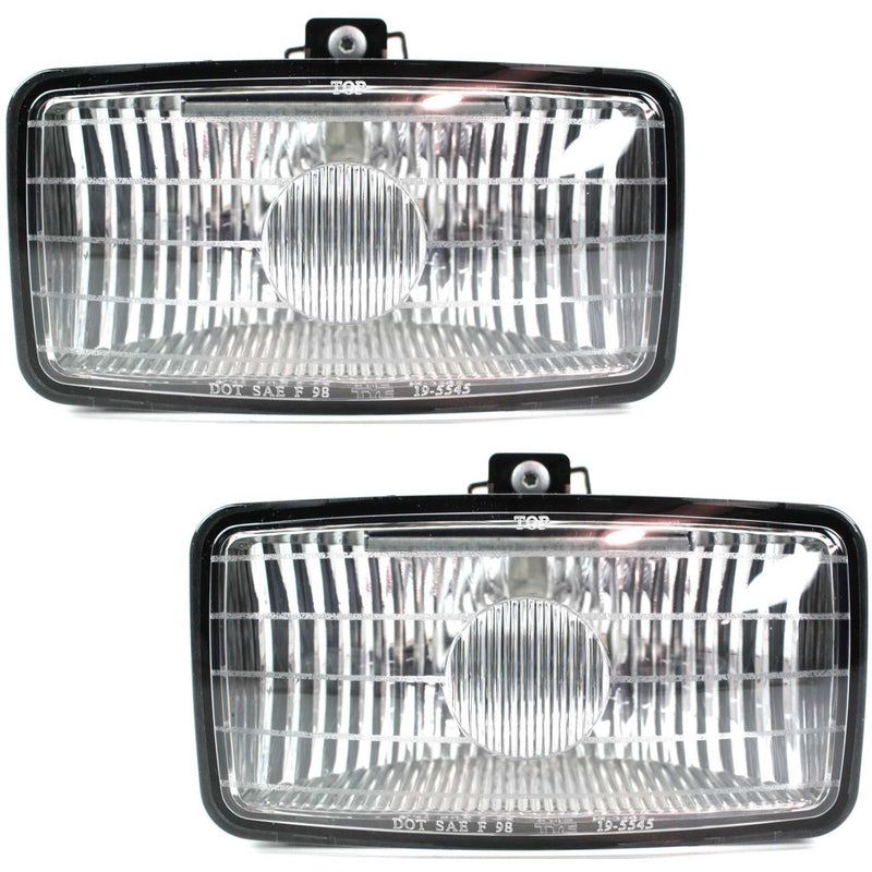 DURAFORCE Clear Lens Fog Light Set For 2000-2003 Chevy S10 LH and RH Xtreme with Bulbs