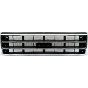DURAFORCE Grille For 89-91 Ford F-150 F-250 Chrome Shell w/ Silver Insert Plastic