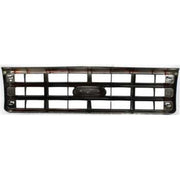 DURAFORCE Grille For 89-91 Ford F-150 F-250 Chrome Shell w/ Silver Insert Plastic