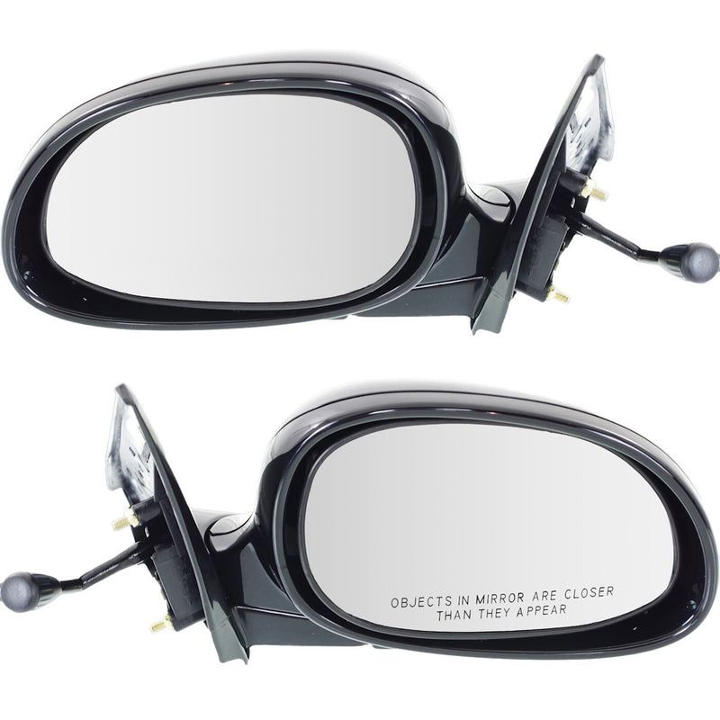DURAFORCE Manual Remote Mirror Set Of 2 For 1992-1995 Honda Civic Manual Folding Paintable