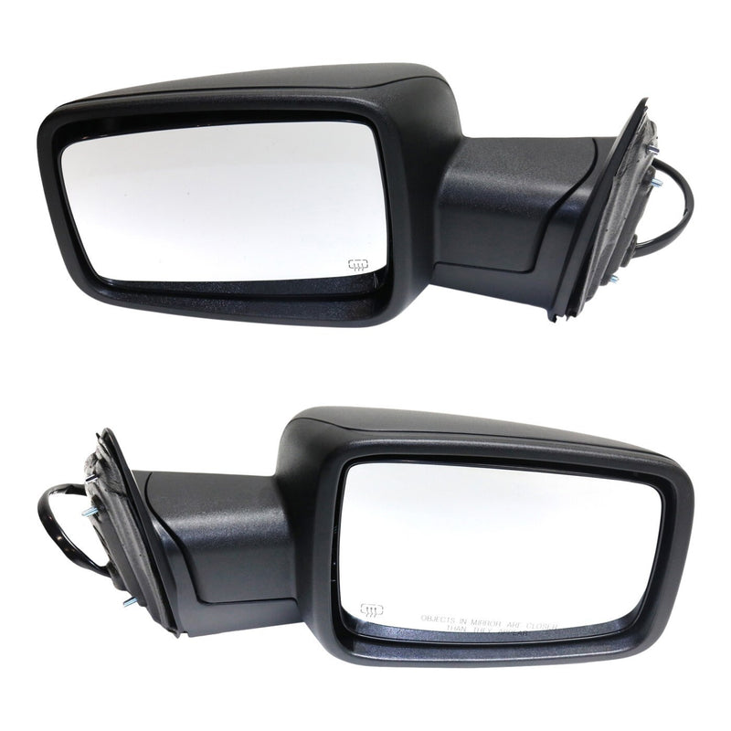 DURAFORCE Mirrors Set For 2014-2018 Ram 1500 Power Fold Power Adjust Heated Puddle Light