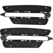 DURAFORCE Bumper Grille For 2012-2014 Mercedes Benz C250 C300 Set of 2 LH & RH Plastic