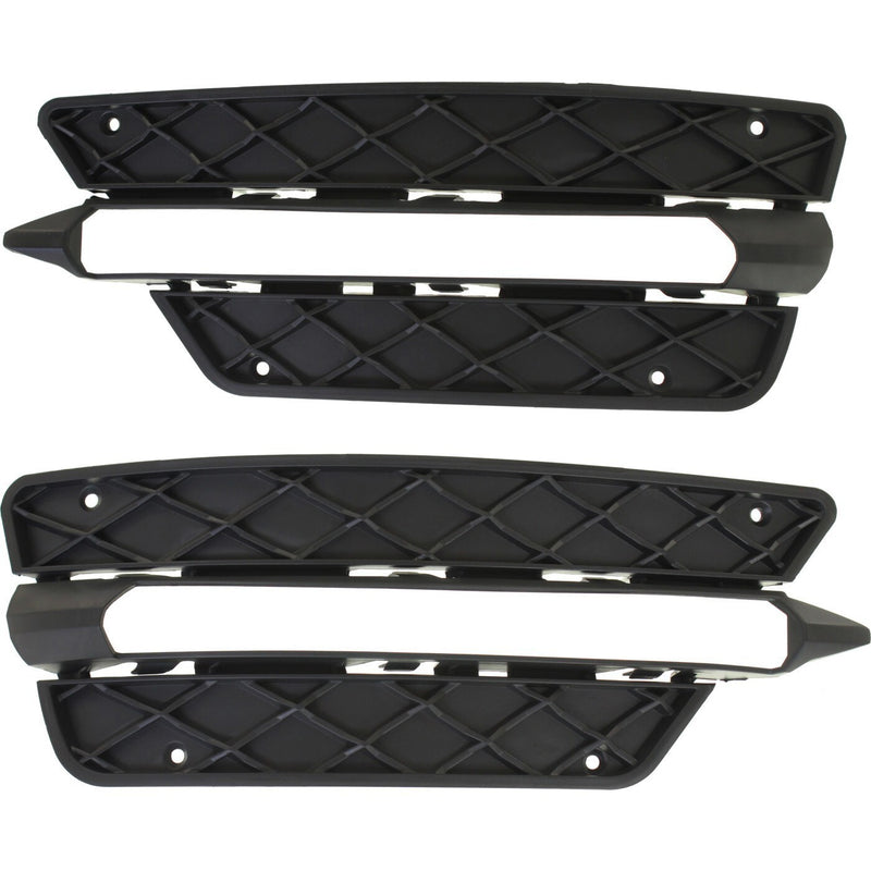 DURAFORCE Bumper Grille For 2012-2014 Mercedes Benz C250 C300 Set of 2 LH & RH Plastic