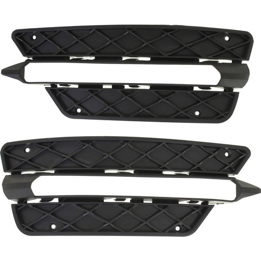DURAFORCE Bumper Grille For 2012-2014 Mercedes Benz C250 C300 Set of 2 LH & RH Plastic