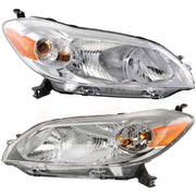 DURAFORCE Headlight Set For 2009-2014 Toyota Matrix Left and Right Headlamp With Bulb 2Pc
