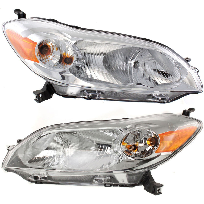 DURAFORCE Headlight Set For 2009-2014 Toyota Matrix Left and Right Headlamp With Bulb 2Pc