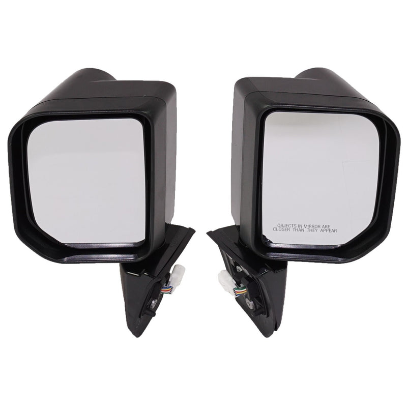 DURAFORCE Fits Toyota FJ Cruiser 07-14 Set of Side View Power Mirrors Gloss Black w/ Lamps