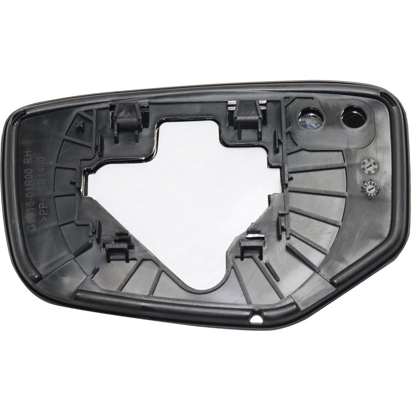 DURAFORCE Mirror Glass For 2008-2012 Honda Accord Right Side with Backing Plate Convex