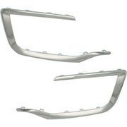 DURAFORCE Bumper Trim Set For 2016-2017 GMC Terrain Front Chrome Molding Pair