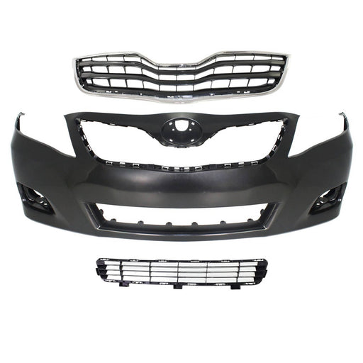 DURAFORCE Front Bumper Cover Kit For 10-11 Toyota Camry Base/LE/XLE Model w/ Bumper Grille