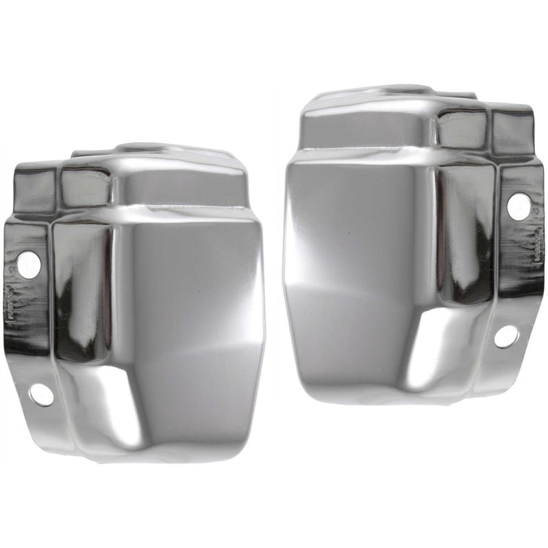 DURAFORCE Bumper End Caps Set For 1986-1992 Nissan D21 Chrome Front 6202437G00 6202537G00