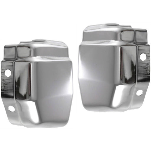 DURAFORCE Bumper End Caps Set For 1986-1992 Nissan D21 Chrome Front 6202437G00 6202537G00
