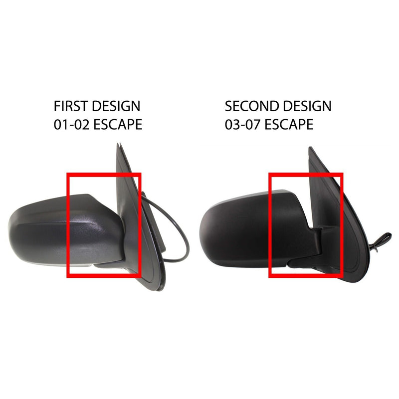 DURAFORCE Power Mirror For 2001-2007 Ford Escape 2005-2007 Mercury Mariner Right Black