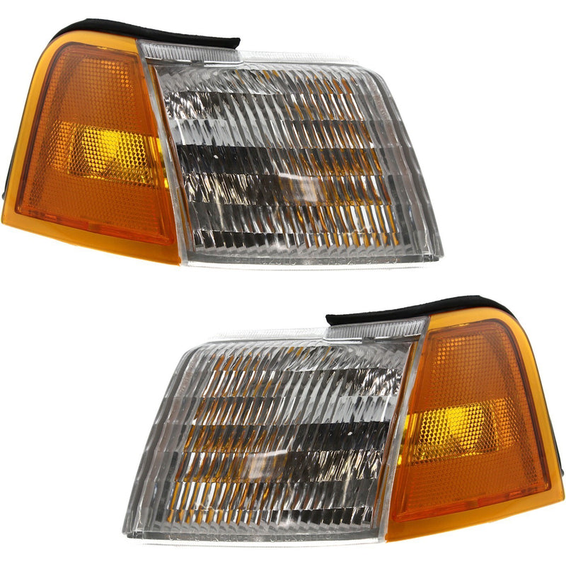 DURAFORCE Corner Side Marker Parking Turn Signal Light Lamp Pair Set for 89-95 Cougar