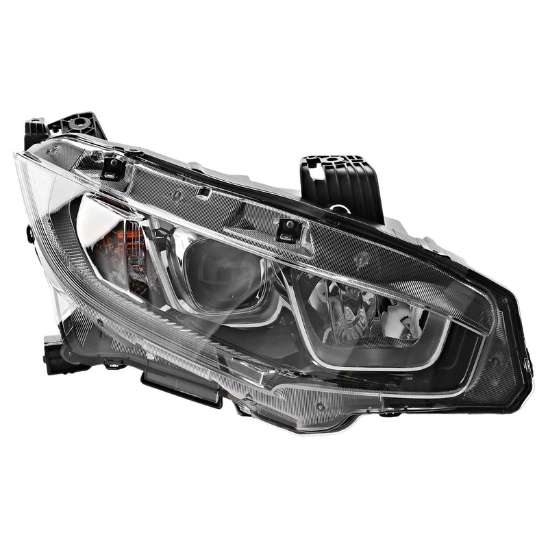 DURAFORCE Passenger Side Headlight For Honda Civic 2016-2020 Halogen with Bulb(s) US Model